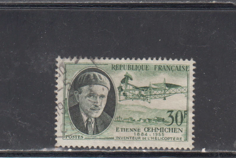 FRANCE :  1957 - USED  - SCOTT # 824  AVIATION  (1) - Image 1 of 1