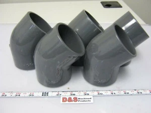 Lot of 5 New Georg Fischer 721150111 63mm 45° PVC-U Elbow Grey +GF+ - Picture 1 of 2
