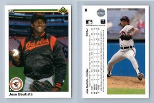 Jose Bautista - Orioles #8 Upper Deck 1990 Baseball Trading Card
