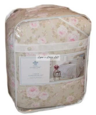 Simply Shabby Chic Queen Comforter Set Rachel Ashwell Dutchess Rose Floral Full