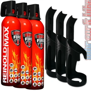 Löschspray Feuerlöschspray + Halter 3x 750ml IWH Feuerlöscherspray MHD 10/2028 - Bild 1 von 4