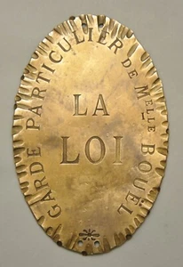 Plaque de métier - Garde particulier de Mademoiselle BOUËL Circa 1880-1920 - Picture 1 of 2