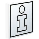 Schild I Tür-Fahnenschild Piktogramm Infopoint, Kunststoff, 150x150mm