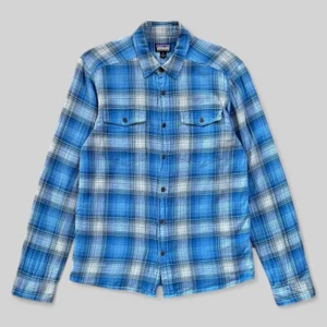 Patagonia Men’s Blue Plaid Organic Cotton Casual Button-Up Long Sleeve Shirt - S - Bild 1 von 13