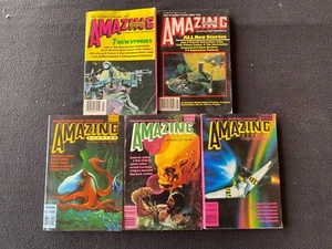 BOOK SALE LOT (5) TSR AMAZING STORIES Magazines 1980 1987 1988 - Picture 1 of 8