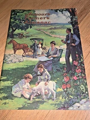 1921 ARMOUR'S FARMER'S ALMANAC - Beautiful Art - Image 1 of 4