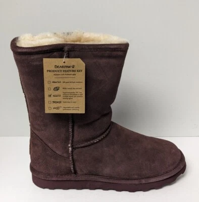 Bearpaw Elle Short Boots, Purple Suede, Women's 11 M - Image 1 of 4