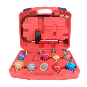 DHA 18pc Radiator Leak Pressure Tester Detector Checker Pump Kit 