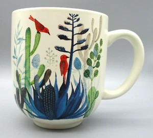 HALLMARK~Geninne's Art BIRDS & CACTUS Tea Coffee Mug - Picture 1 of 6