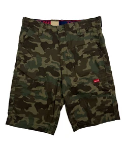 Levis NWT Youth Size 16 Cargo 28 Waist Camouflage Shorts Camo Adjustable - Picture 1 of 11