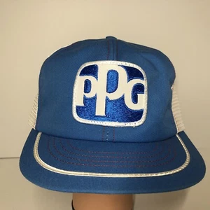 ^Vintage PPG Pittsburgh Industries Farben Patch Trucker Snapback Mütze Kappe. BC93 - Bild 1 von 12