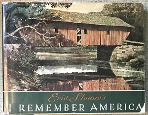 ERIC SLOANE "I REMEMBER AMERICA" 1975 SIGNED W/ CALLIGRAPHY, DRAWING HC/DJ VG/G+ - Picture 1 of 5