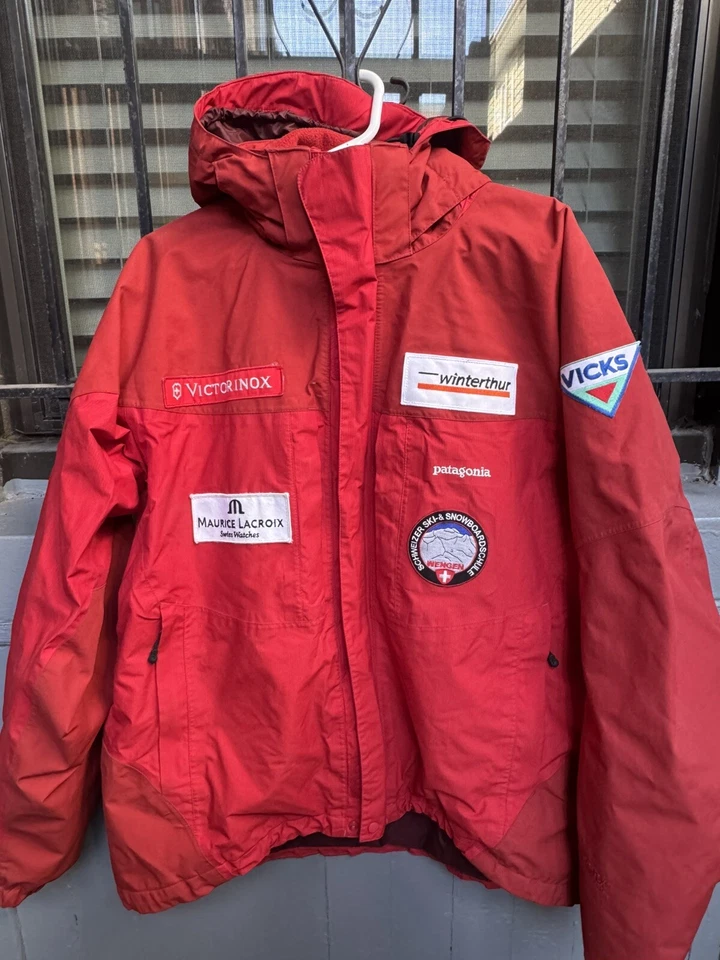 Patagonia Insulated GoreTex Ski Jacket Red Size L Wengen Switzerland Ski School - Image 1 of 4