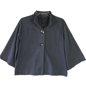Banana Republic Womens Size S Gray Cropped Blazer 3 Button Up - Picture 1 of 10