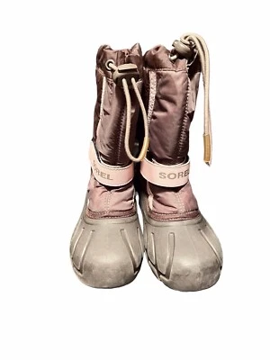 Sorel Botas de Nieve Forradas de Invierno Aisladas Marrón Jóvenes Niños Talla 13 Foto 1 de 4