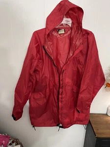 L.L. Bean LT red rain jacket vintage men’s - Picture 1 of 5