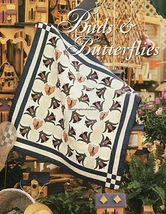 Knospen & Schmetterlinge Quilt Muster zusammengesetzt/Applikation MH - Bild 1 von 1