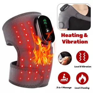 Electric Heated Vibration Knee Joint Brace Therapy Shoulder Massager Pain Relief - Picture 1 of 15