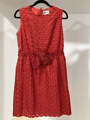 Lanvin Sleeveless Red Dress With Flower Size 42 - Image 1 of 4
