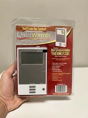 QuietWarmth THERMST-D Digital Non-Programmable Thermostat with Built-in GFCI - Image 1 of 4