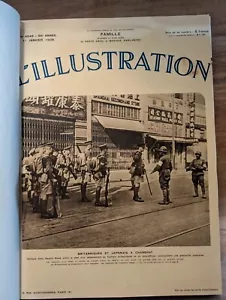 Bound Volume of L'Illustration Magazine, 17 Issues, Jan-March. 1938 WW2 - Picture 1 of 24