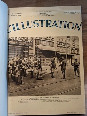 Bound Volume of L'Illustration Magazine, 17 Issues, Jan-March. 1938 WW2 - Image 1 of 4