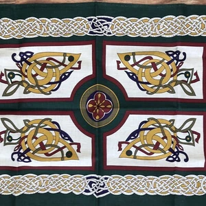 Toalla de lino Celtic Celebrations Ulster Weavers Irlanda firmada 18" x 29" NUEVA - Imagen 1 de 8