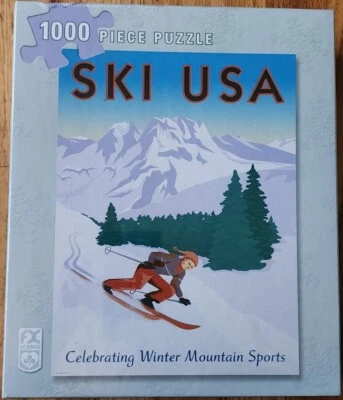 Ski USA 1000-piece puzzle Celebrating Winter Mountain Sports 20x27 NIB - Image 1 of 2