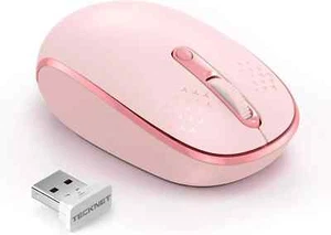 TECKNET Wireless Mouse for Laptop, 2.4GHz USB Mini Cordless Small Pink TK-MS006 - Picture 1 of 8