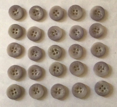 8 x 16mm Lilac & Cream Mottled 4 Hole Buttons Tailoring/Sewing/Knitting - Image 1 of 3