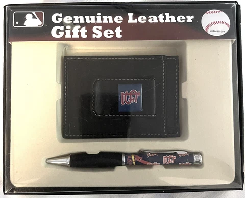 St. Louis Cardinals Leather Gift Set Clip Wallet & Comfort Grip Pen w/Box MLB Cover