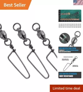 Fishing Snap Swivels, Ball Bearing Swivels with Stainless Steel Coastlock Sna... - Picture 1 of 10