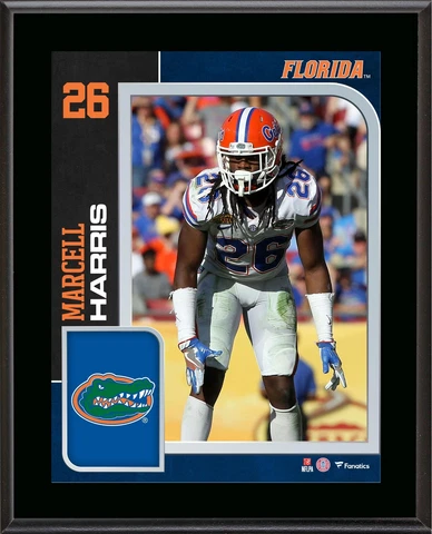 Marcell Harris Florida Gators 10.5' x 13' Sublimated Player Plaque Cover