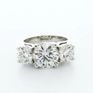 ANILLO DE COMPROMISO CLÁSICO ORO 18K CORTE REDONDO H/SI2 DIAMANTE NATURAL CERTIFICADO 5,1 QUILATES - Imagen 1 de 7