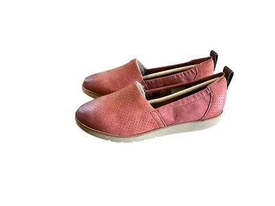 Mocasines planos Cobb Hill para mujer sin cordones 6 M rojo óxido gamuza punta cerrada NUEVO Foto 1 de 4