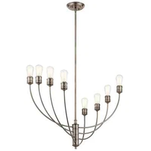 Kichler 52255CLP - Hatton 8 Light 1 Tier Classic Pewter Dimmable Chandelier - Picture 1 of 5