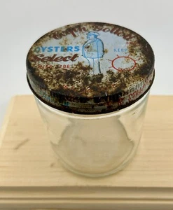 Vtg Captain Gollot Oyster Jar & Lid. Authentic From Mississippi. Nautical Decor - Picture 1 of 7
