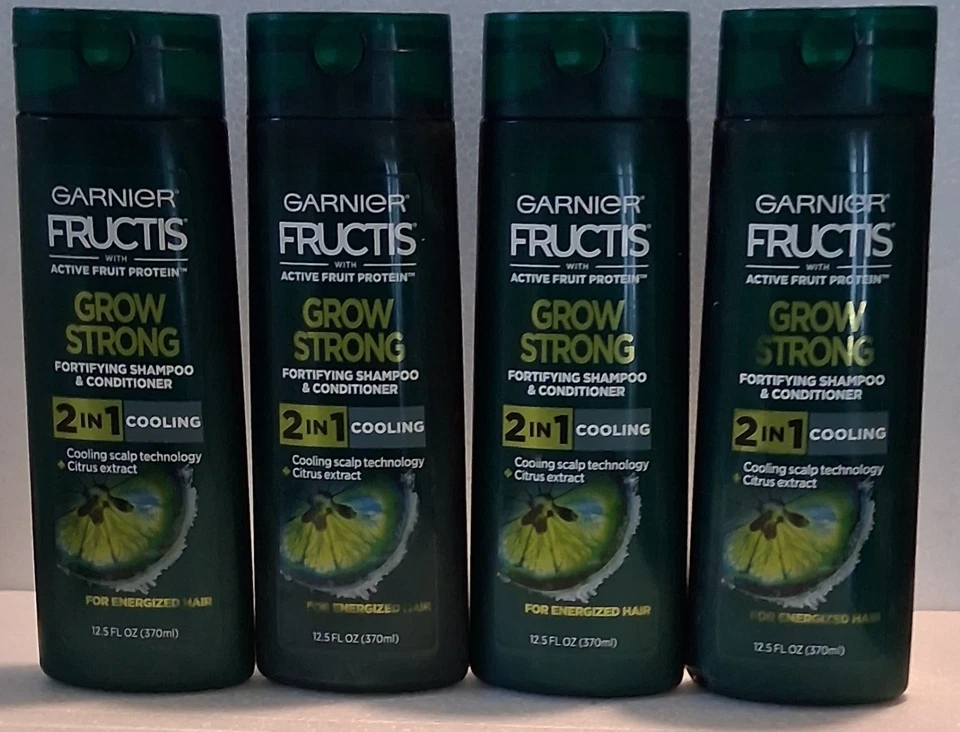 🔥 4- Garnier Fructis Grow Strong 2-in-1 Cooling For Energized Hair  12.5oz Each - Image 1 of 1