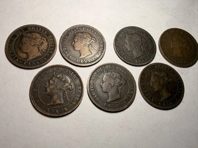 Mixed lot of collectible Canadian coins 1882-1929 pennies, 5c, dimes...  - Image 1 of 4