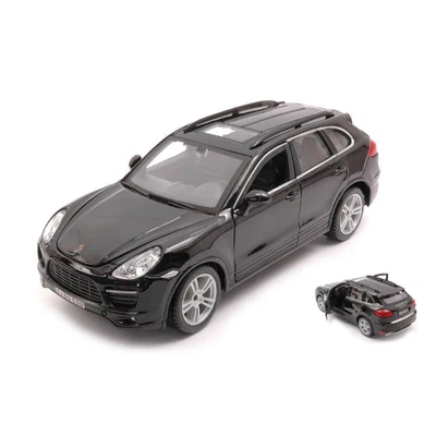 PORSCHE CAYENNE TURBO 2010 BLACK 1:24 Burago Auto Stradali Modellino Nuovo - Immagine 1 di 3