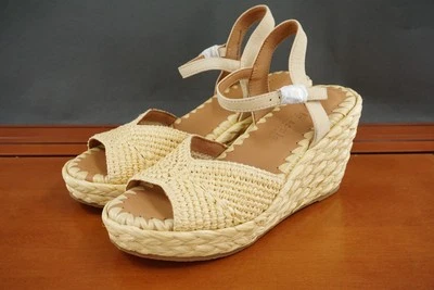 Нежные души Kenneth Cole туфли женщин 8,5 коричневый на танкетке сандалии Espadrille коса - Изображение 1 из 4