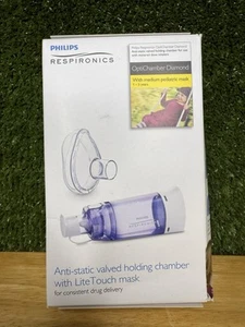 Philips Respironics antistatische ventilierte Haltekammer Lite Touch Maske Medium 1-5 Jahre - Bild 1 von 5