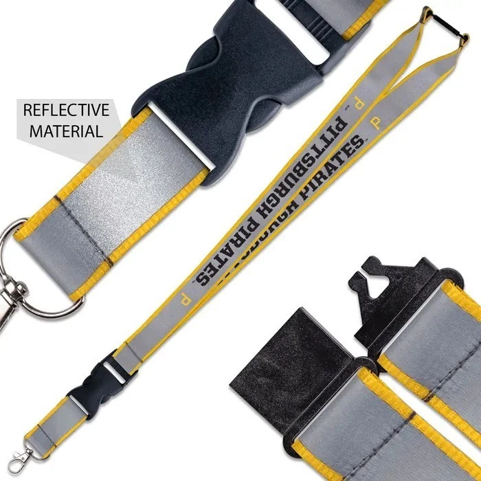 Pittsburgh Pirates Lanyard w/ Buckle Reflective 1" - Image 1 of 1