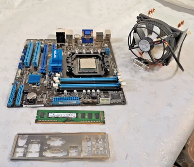 ASUS M5A78L-M/USB3 Socket AM3+ Motherboard/CPU/Ram/I/o Shield/Heatsink & Fan - Image 1 of 4