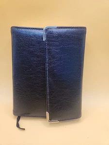 1985 Thomas Nelson NKJV Compact Reference Bible Black Leather Case Gold Edges - Imagen 1 de 11