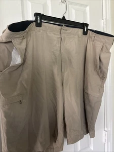NWT Izod Golf The Swingflex Shorts Mens Size 50 Big Tall Khaki Stretch Waistband - Picture 1 of 6