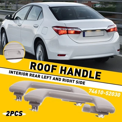 Manija de tracción interior de techo trasero de 2 piezas para Toyota Corolla Yaris Vios 2005-2017 Foto 1 de 4