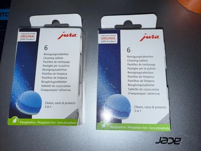 (Paquete de 2) Tabletas de limpieza Jura para centros de café y expreso JURA 12ct envío rápido Foto 1 de 3