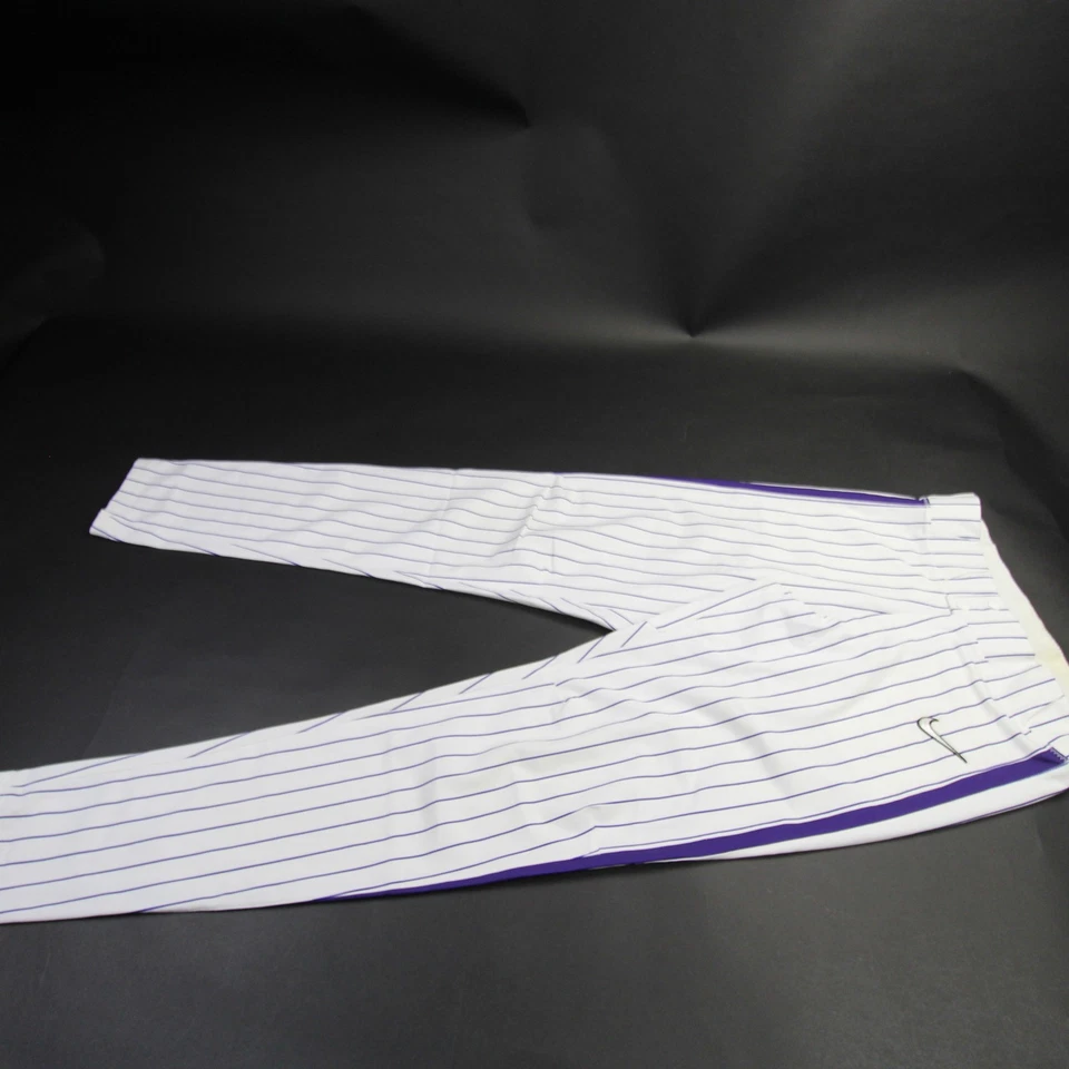 Pantalones de béisbol TCU Horned Frogs Nike para hombre blancos/púrpura usados Foto 1 de 1