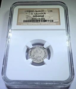 NGC 1783 El Cazador Shipwreck Mexico 1/2 Reales 1700's Old Spanish Pirate Coin - Picture 1 of 2